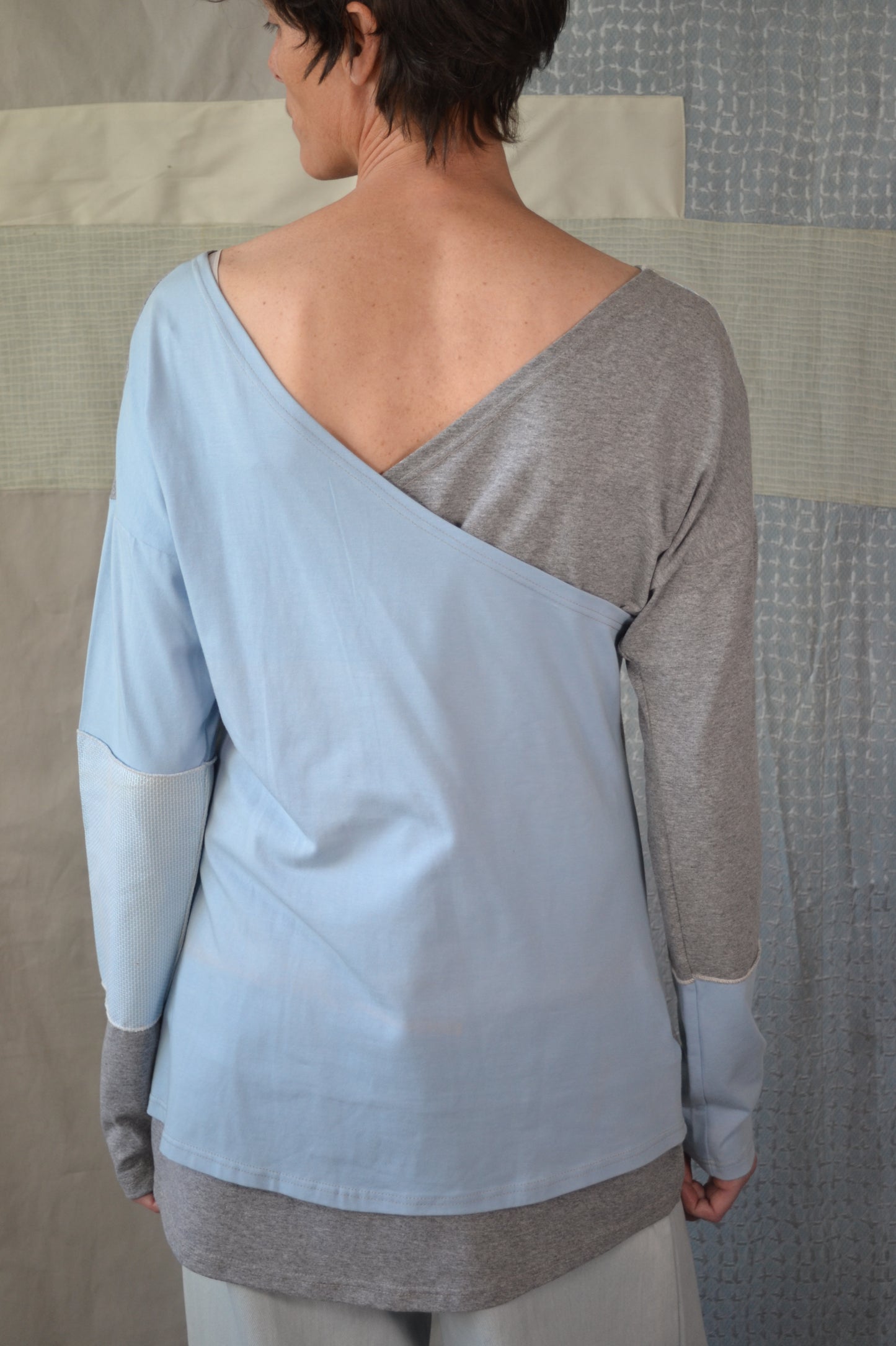Caterina Grey and Blue Jersey