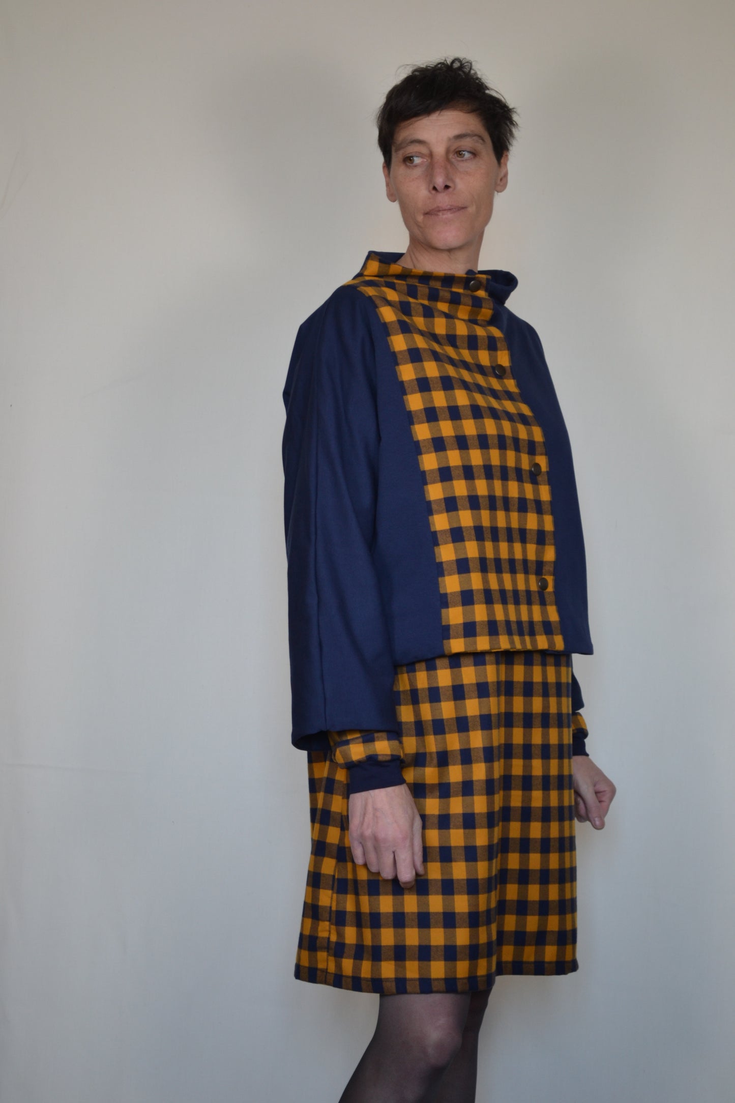 Giacca Carlotta felpa check