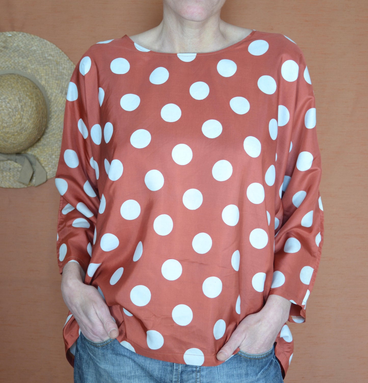 Maglia Luna seta pois