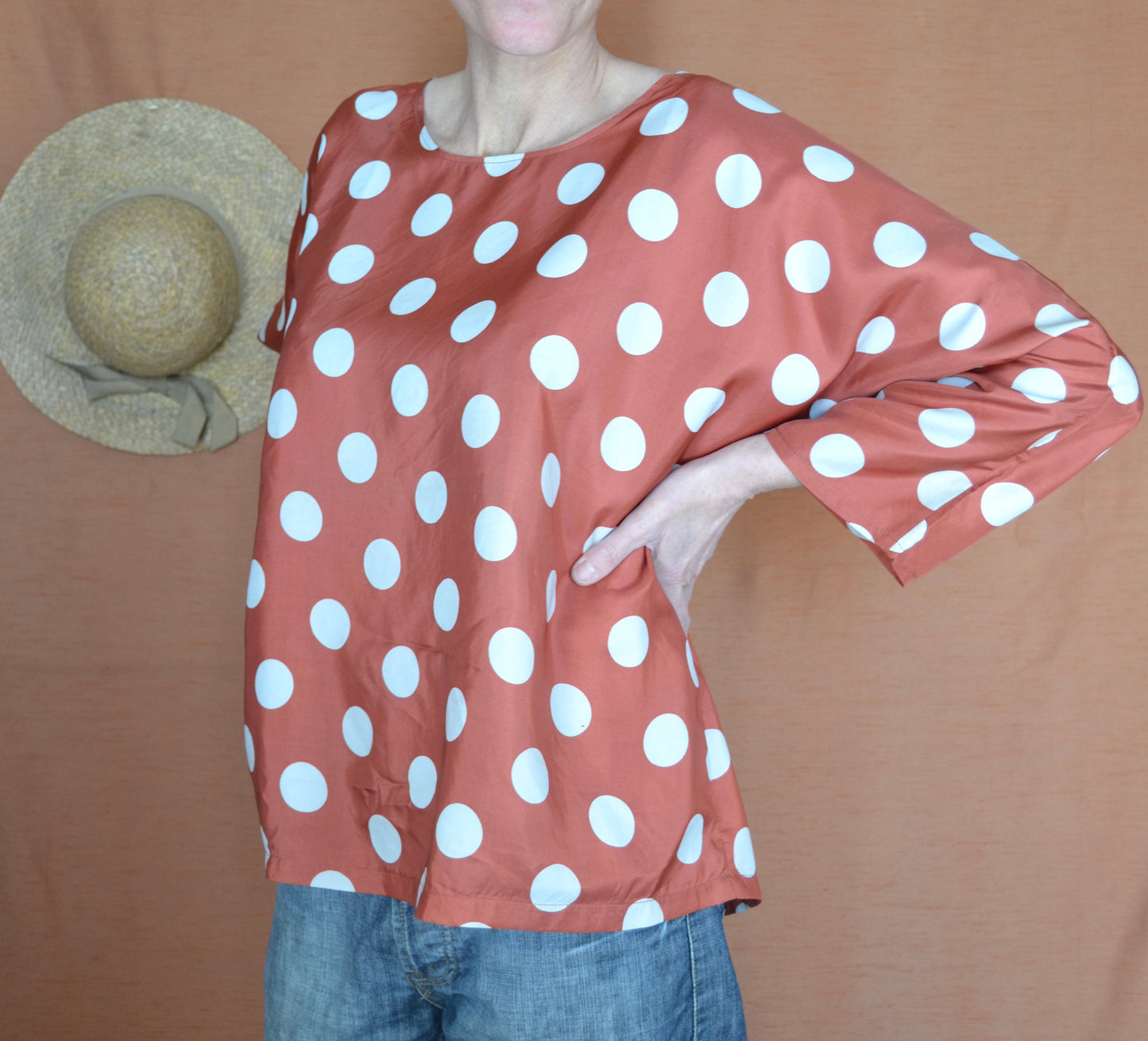 Maglia Luna seta pois