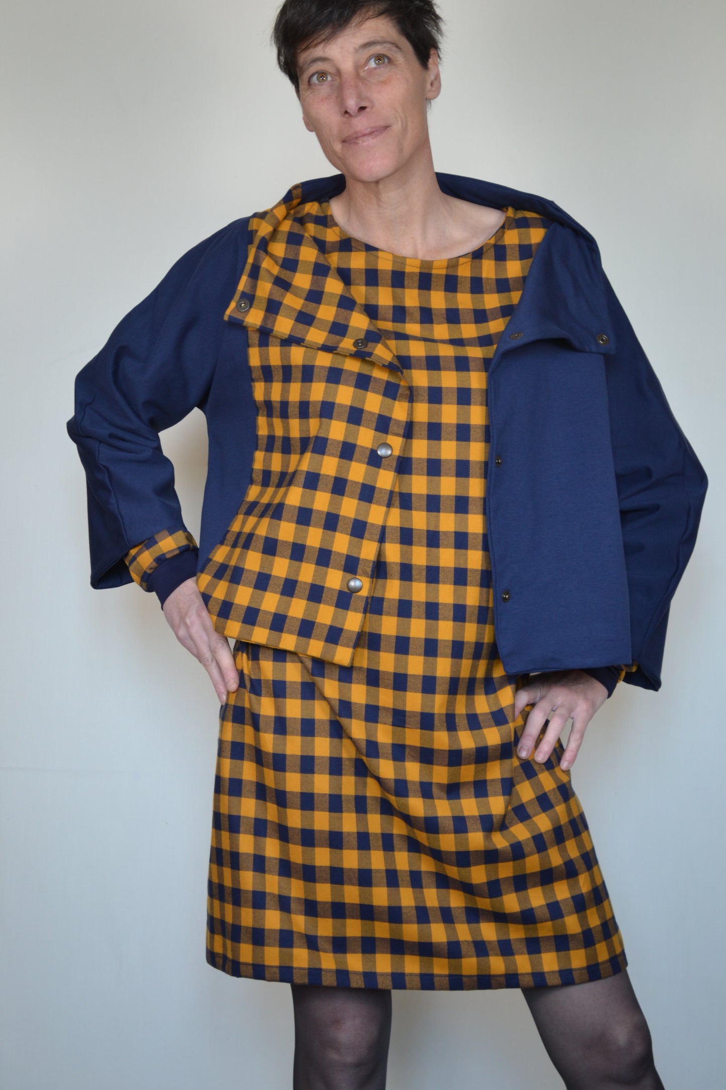 Giacca Carlotta felpa check