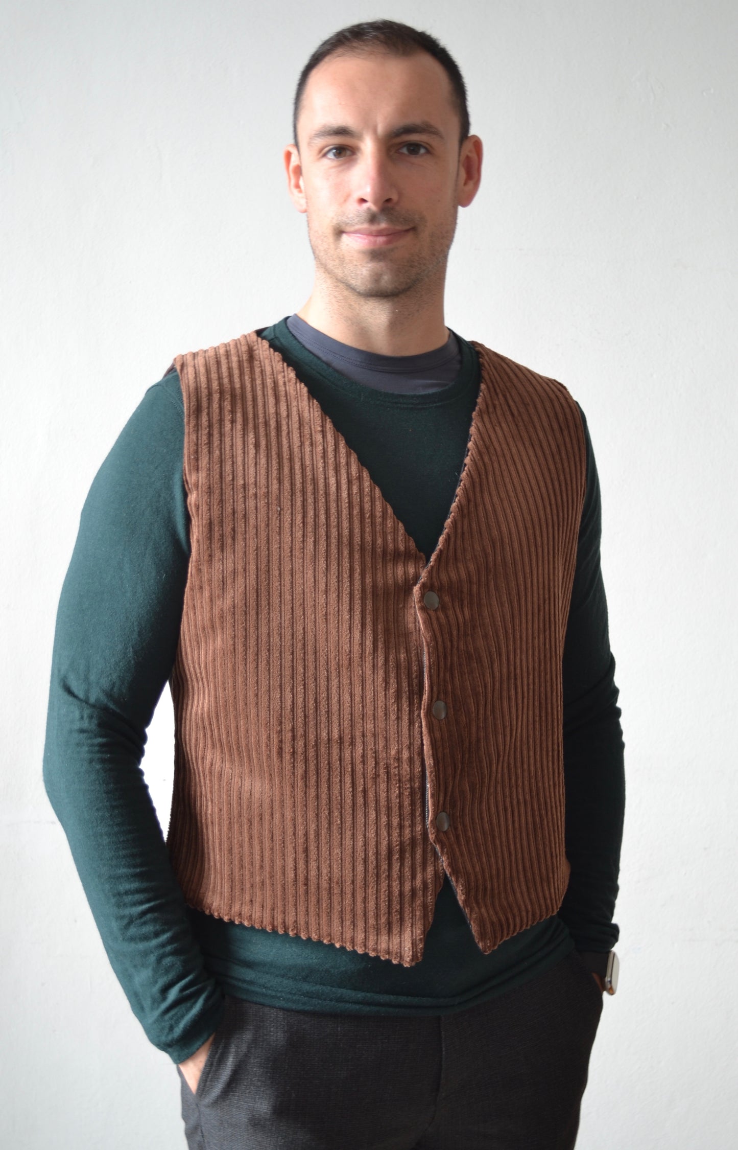 Gilet Romeo uomo velluto a coste
