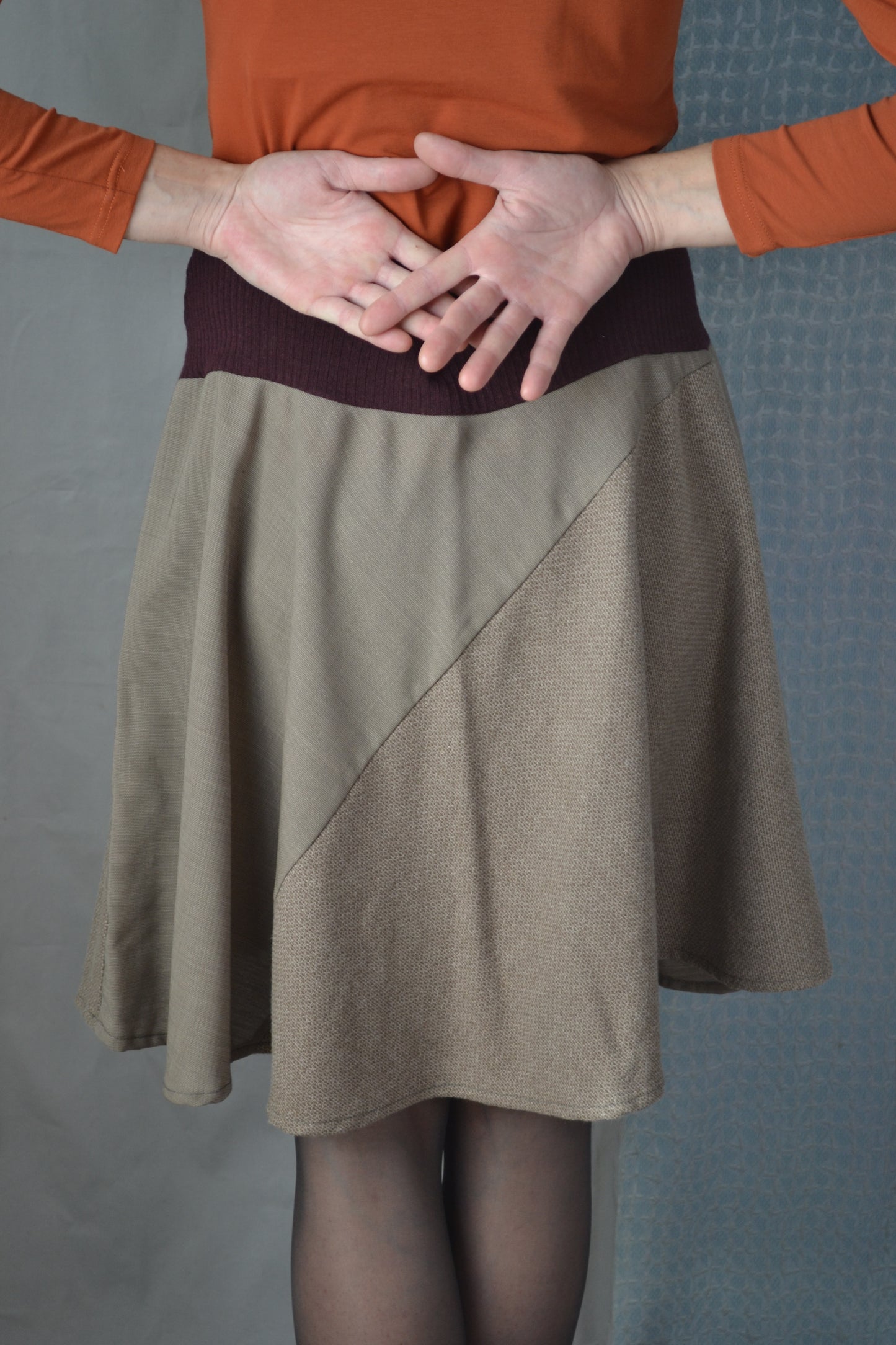 Lulu Wool Turtledove Skirt