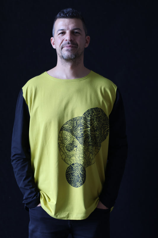 Maglia Uomo Real connection giallo acido e nero
