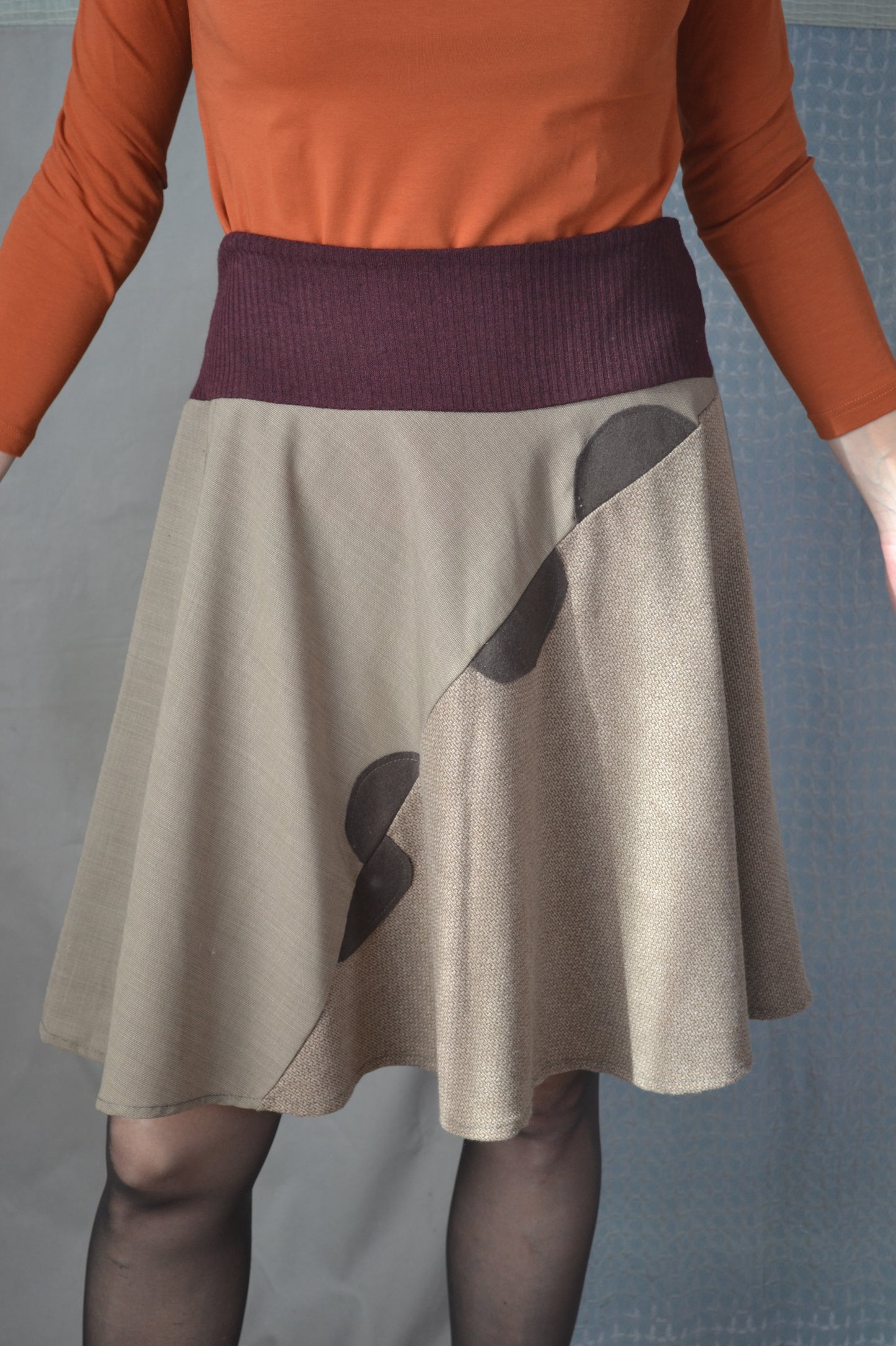 Lulu Wool Turtledove Skirt