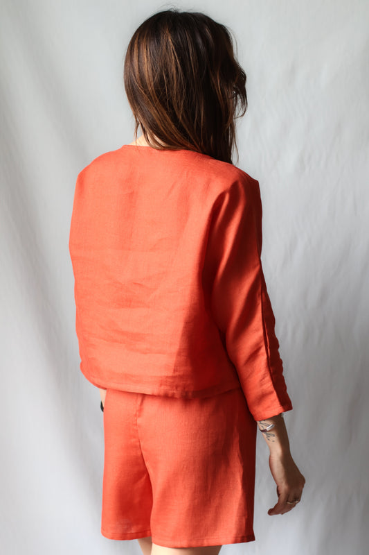 Maglia Lia lino arancione