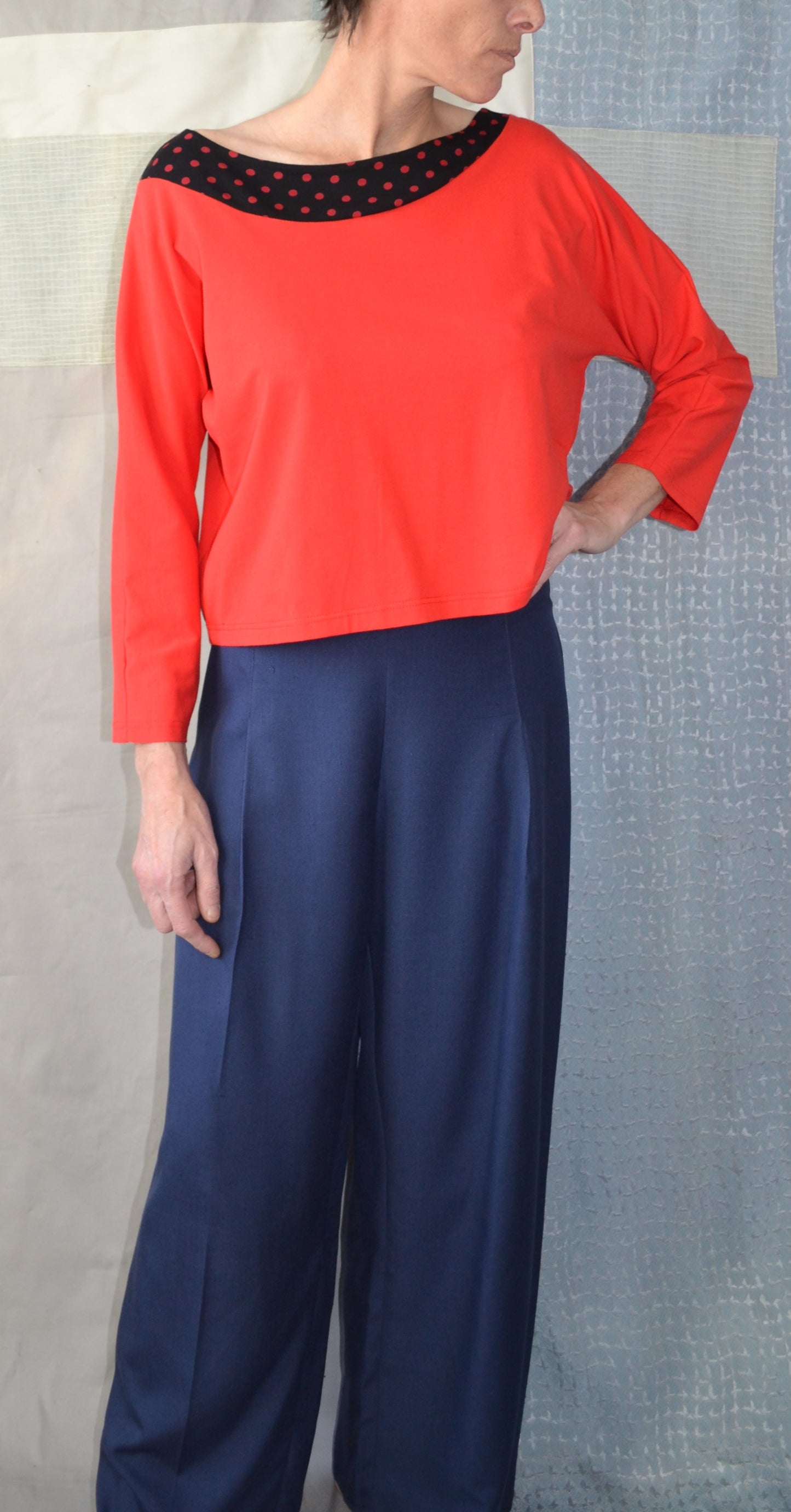 Pantalone Ester Seta Blu